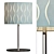 Loknas Skaftet Table Lamp: Elegant Blue/Silver Design 3D model small image 1