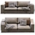 Elegant Hamilton Leather Sofa 3D model small image 4