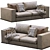 Elegant Hamilton Leather Sofa 3D model small image 6