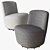 Eichholtz Doria: Swivel Chair 3D model small image 2