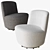Eichholtz Doria: Swivel Chair 3D model small image 3