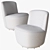 Eichholtz Doria: Swivel Chair 3D model small image 4