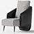 Elegant Brigitte Armchair: Handmade Italian Luxury 3D model small image 1