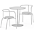  Nordic Dining Set: Table Munch & Ria Chair 3D model small image 5