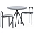 Cafe Vibes Set: Piper Table & Michelle Stool 3D model small image 2