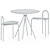 Cafe Vibes Set: Piper Table & Michelle Stool 3D model small image 4