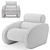 Cosy Curves: Munna Frank Armchair 3D model small image 1