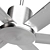 Ultimate Cooling: Andros Ceiling Fan 3D model small image 2