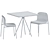 Modern Café Table & Shell Chair 3D model small image 6