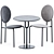 Minimalist Dining Set: Piper Table & Michelle Chair 3D model small image 1