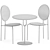 Minimalist Dining Set: Piper Table & Michelle Chair 3D model small image 3