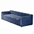 Imperial Velvet Sofa 3D model small image 2