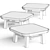 Stylish Giobagnara Olympia Coffee Tables 3D model small image 2