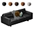 Aston Leather Sofa: Luxurious Comfort by West Elm 3D model small image 1