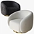 Eichholtz Brice Swivel Chair: Modern and Stylish 3D model small image 3