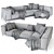 Sophisticated and Spacious Formerin Brera Sofa 3D model small image 4