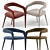 Modern Lisette Grey Dining Chair 3D model small image 2