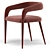 Modern Lisette Grey Dining Chair 3D model small image 4