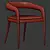 Modern Lisette Grey Dining Chair 3D model small image 5