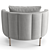 Minotti Torii Large Armchair: Stylish & Swivel 3D model small image 5