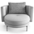 Minotti Torii Large Armchair: Stylish & Swivel 3D model small image 6