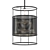 Sleek 6-Light Drum Chandelier 3D model small image 1