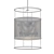 Sleek 6-Light Drum Chandelier 3D model small image 2