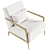 Elegant Enzo Lounge Chair 3D model small image 4