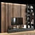 Stylish TV Shelf 0348 3D model small image 3