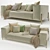 Elegant Formerin Brera 2-Seater Sofa 3D model small image 3