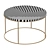 Intricate Striped Bone Coffee Table 3D model small image 1