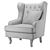 Elegant Wingback Chair: Vray/Corona, Real-World Scale 3D model small image 6