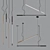 Elegant Colibri Suspension Lights 3D model small image 6