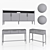 Modern Metropolitan Console Set 3D model small image 6