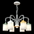 Colorful Metal and Glass Hanging Chandelier 3D model small image 6