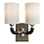 Elegant Huxley Polished Nickel Sconce 3D model small image 2