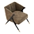 Title: Luxury Velvet Lounge Armchair 3D model small image 2