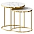 Golden Base Marble Nesting Tables 3D model small image 2