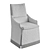 Elegant Slip Cover Chair 3D model small image 1
