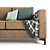 Luxurious HomeVance Casero Leather Sofa 3D model small image 4