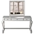 Coralayne Dressing Table with Mirror 3D model small image 2