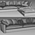 Luxurious Linteloo Fabio Terminal Chaise 3D model small image 4