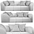 Elegant Elledue AQVILA Sofa: Sleek Design, Superior Comfort 3D model small image 2