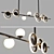 Lomye Nordic LED Black Chandelier 3D model small image 1