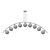 Modern Ceiling Lamp with Arc and Balls 3D model small image 3