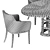 Grilli Harris Oval Dining Set 3D model small image 7