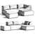 Infinity Modular Sofa: Versatile Contemporary Design 3D model small image 2