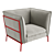 Relax in Style with Cappellini's Basket Armchair 3D model small image 1