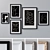 Multicolored Photo Frames Set 3D model small image 1