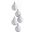 Elegant Teardrop Chandelier 3D model small image 2